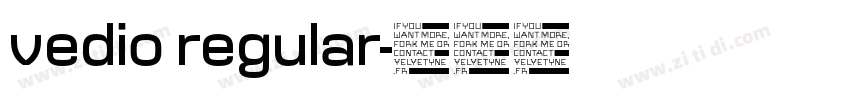 vedio regular字体转换